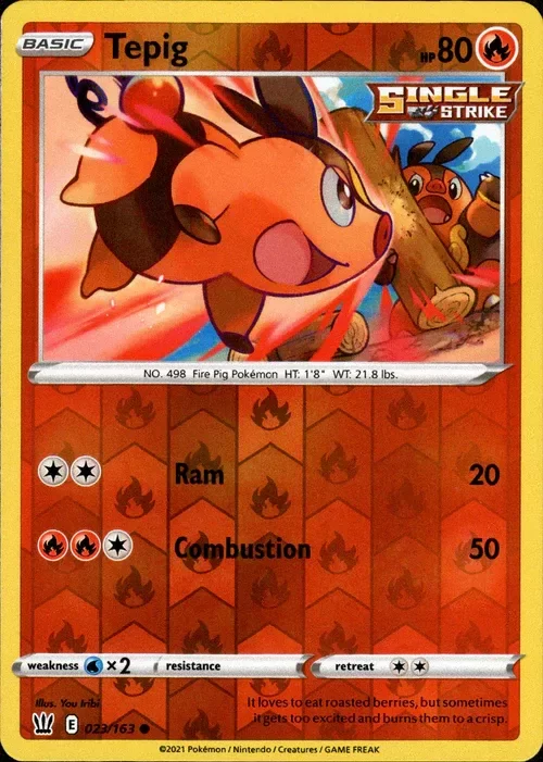 Producto - Tepig - 023/163 - Battle Styles - Reverse Holo
