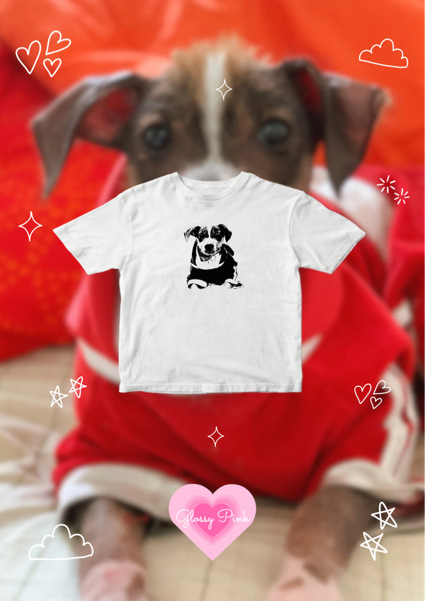 Baby tee ilustración de tu mascota personalizada — imagen 3