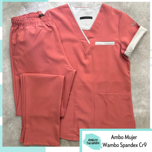 Producto - Ambo Wambo Indigo Spandex (Coral con detalle Gris) - 0