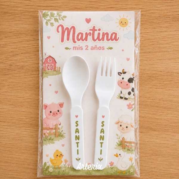 Producto - Set de cubiertos infantiles personalizados para souvenirs - 1