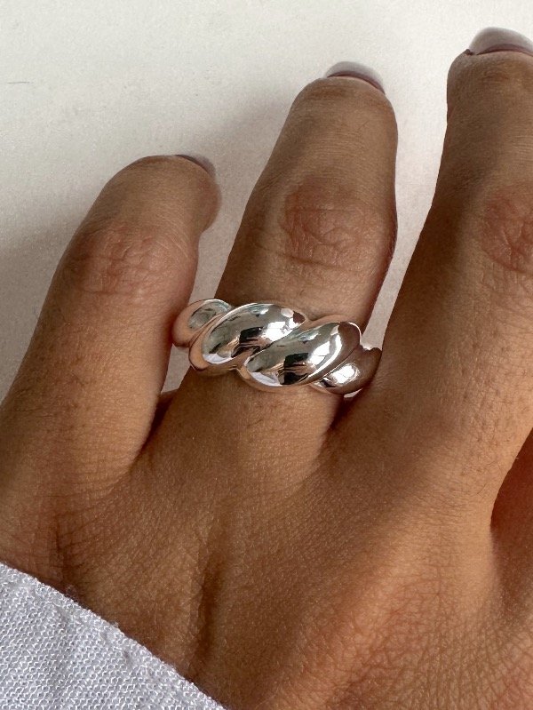 Producto - Anillo Nudo Acero Blanco