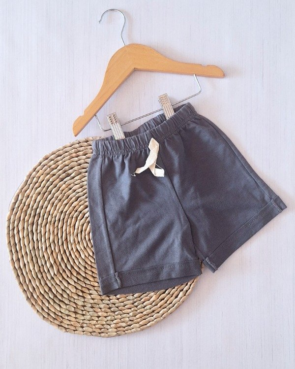 Producto - Short Algodón Rústico Gris Topo