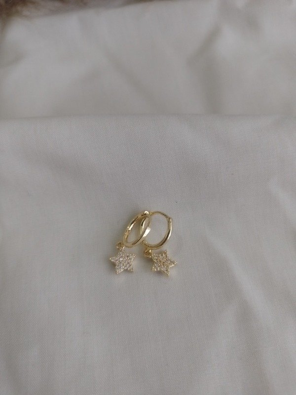 Producto - Argollitas estrella con strass