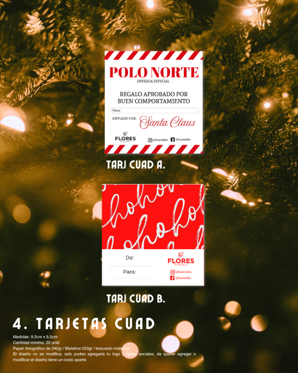 Producto - TARJETAS 9,5CM X 9,5CM