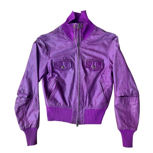 Producto - CAMPERA DE CUERO VINTAGE LAS PEPAS T.S