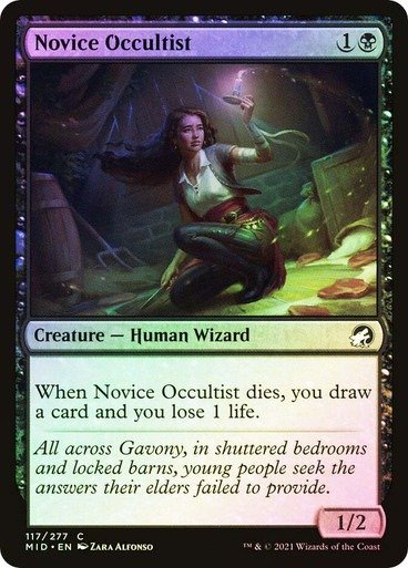 Producto - Novice Occultist Foil  Innistrad: Midnight Hunt