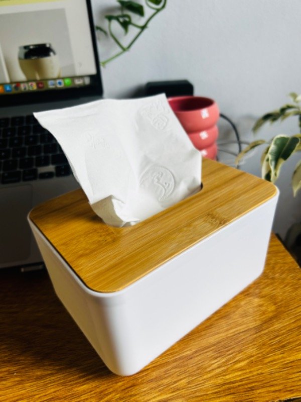 Producto - Porta pañuelos descartables bambú