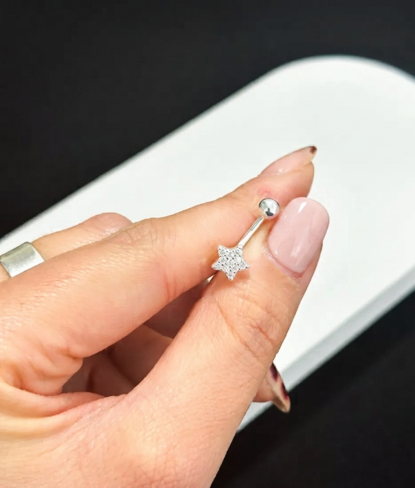Producto - Piercing Ombligo Star con Micropave - 1