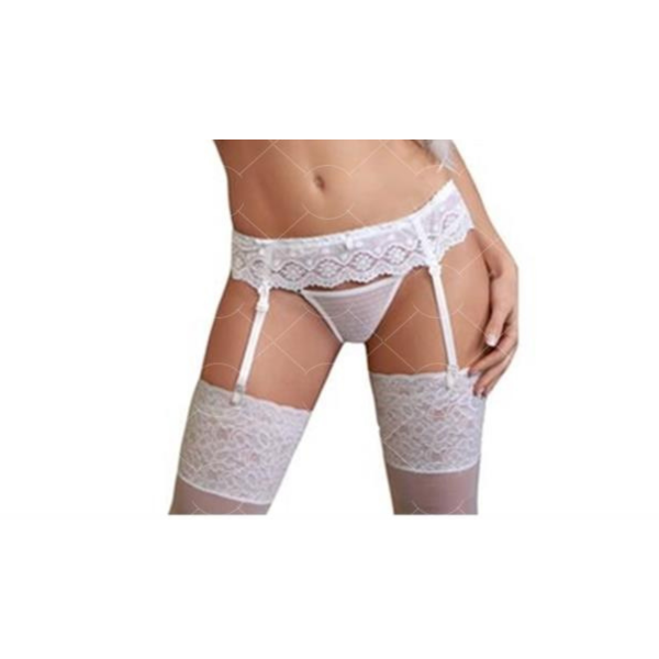 Producto - PORTALIGAS DE PUNTILLA BLANCO
