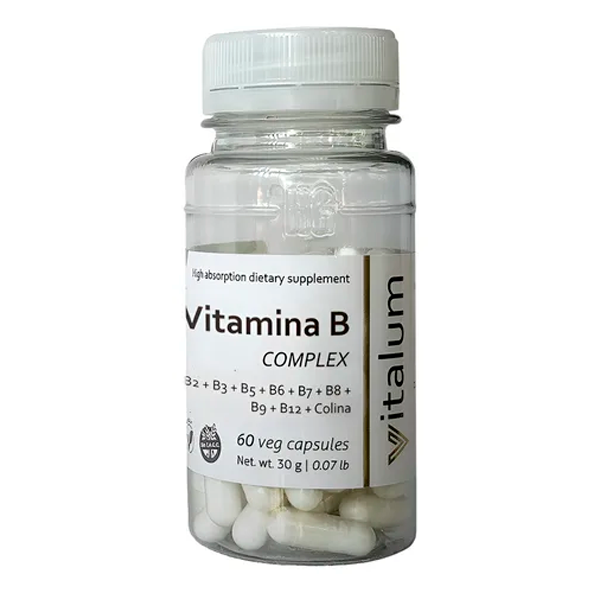 Producto - VITAMINA B COMPLEX + COLINA 60 CÁPSULAS - VITALUM
