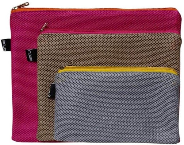 Producto - SET DE 3 SOBRES FUCSIA+BEIGE+GRIS