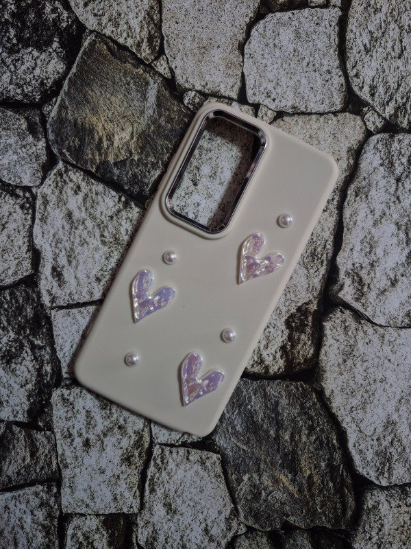 Producto - Funda tpu love con apliques Samsung S25 Ultra natural