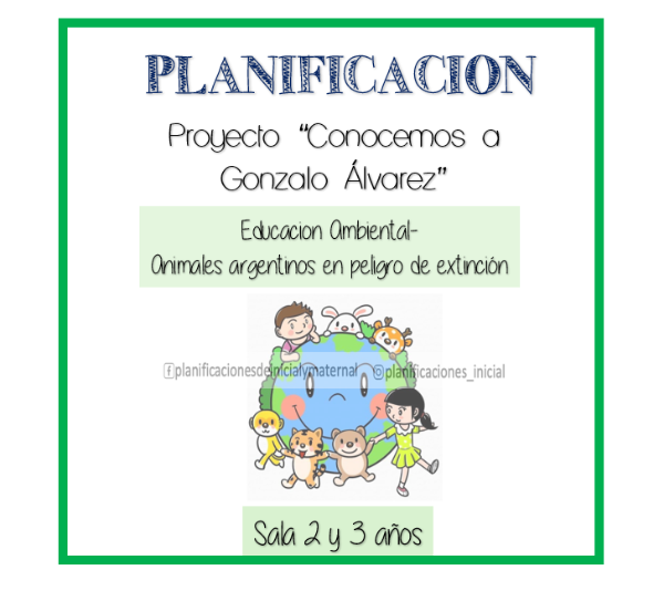 Producto - Proyecto Conocemos al artista ambiental Gonzalo Álvarez