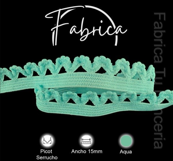 Producto - Picot Serrucho Aqua 15mm (1 metro)
