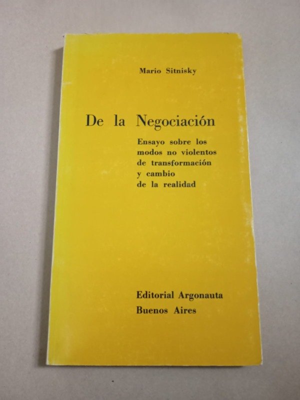 Producto - De la negociación - Mario Sitnisky - Argonauta 1985 - 0