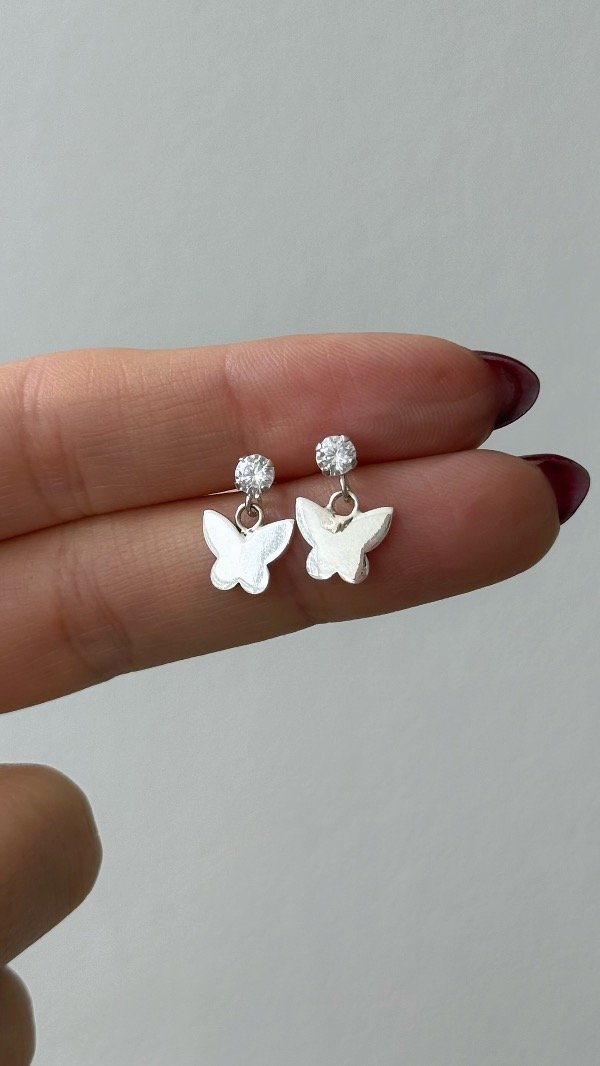 Producto - Pasantes cubic dije mariposa lisa P925 - 0