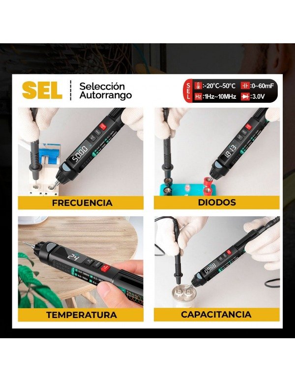 Producto - TESTER MULTIMETRO CAPACIMETRO LAPIZ BRINNA HB-500 - 3