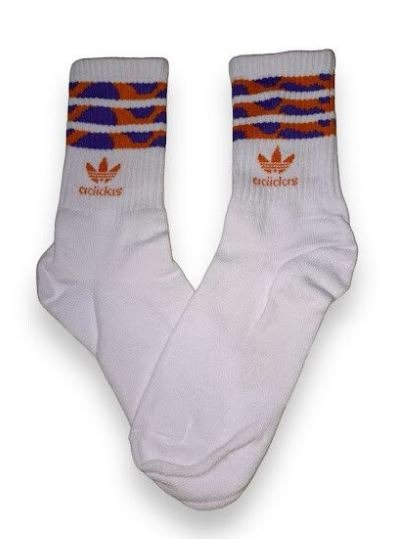Producto - Media Adidas animal print violeta/naranja