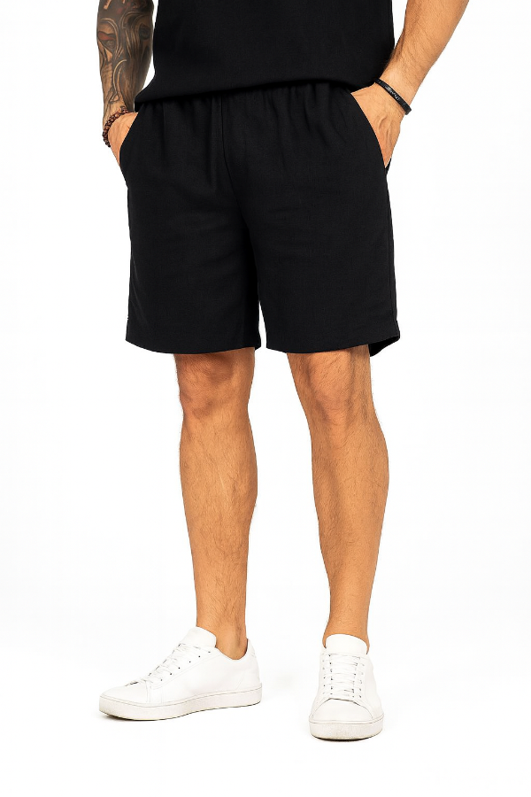Producto - Short de Lino Negro