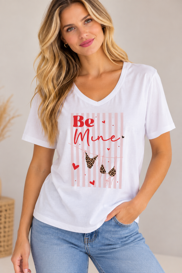 Producto - Remera de Mujer Be Mine de Algodón Estampada - KRONE - 0