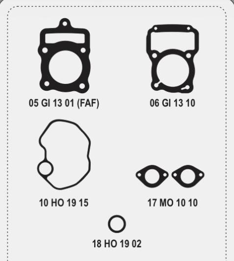Producto - JUNTAS COMPLETA (CON ORING) HONDA CG TODAY 125 (VARIAS, LEER DESCRIPCION)- ALFA