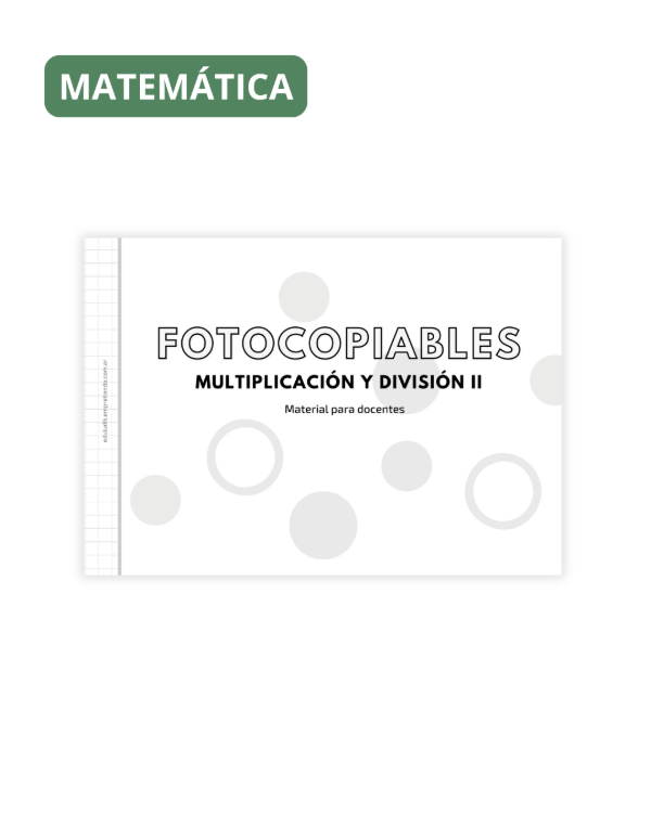Producto - Fotocopiables: Multiplicación y división II