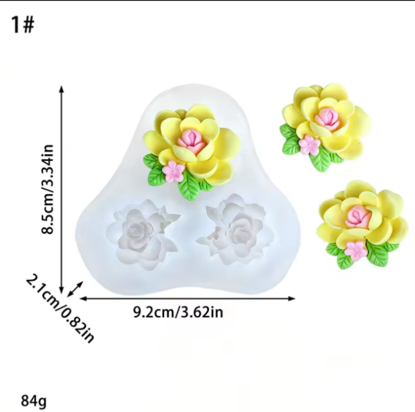 Producto - MOLDE TRIO DE FLORES D12
