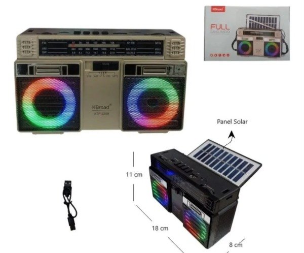 Producto - PL451 RADIO AM-FM RETRO 2 CON CARGA SOLAR