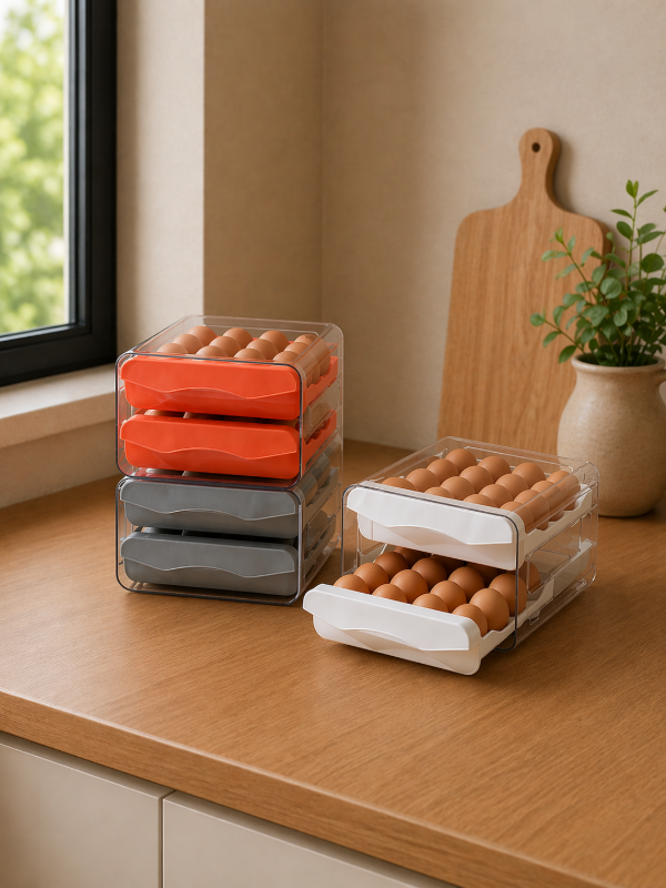 Producto - Huevera Organizadora de 2 Niveles para Heladera