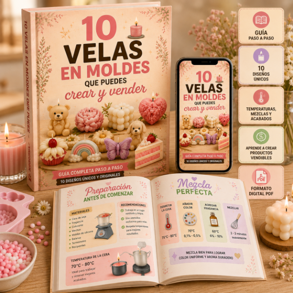 Producto - 10 Velas En Moldes, Que Podés Crear y Vender. - 0