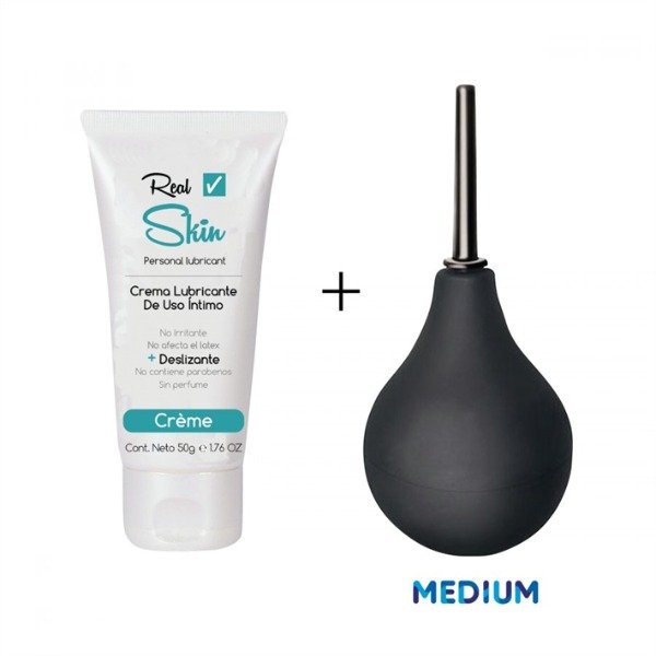 Producto - ducha anal 100 ml talle M lubricante de regalo