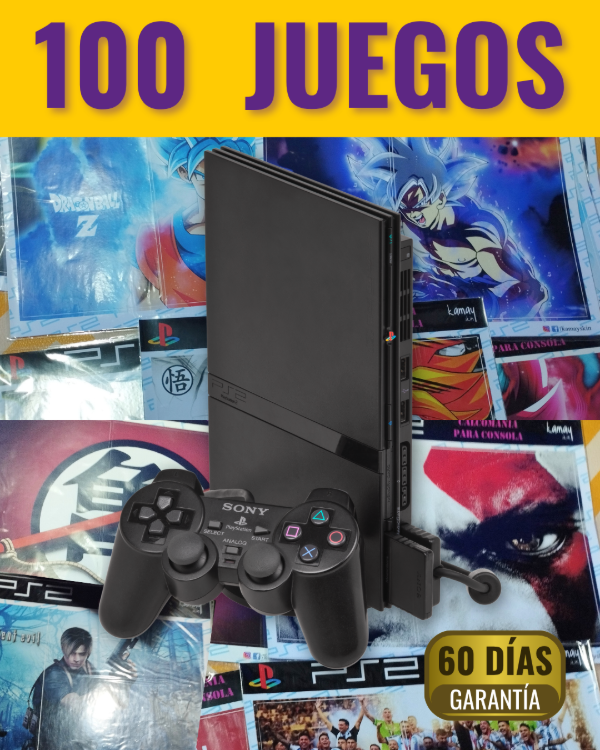Producto - Play Station 2 CON SKIN A ELECCIÓN (100 juegos)