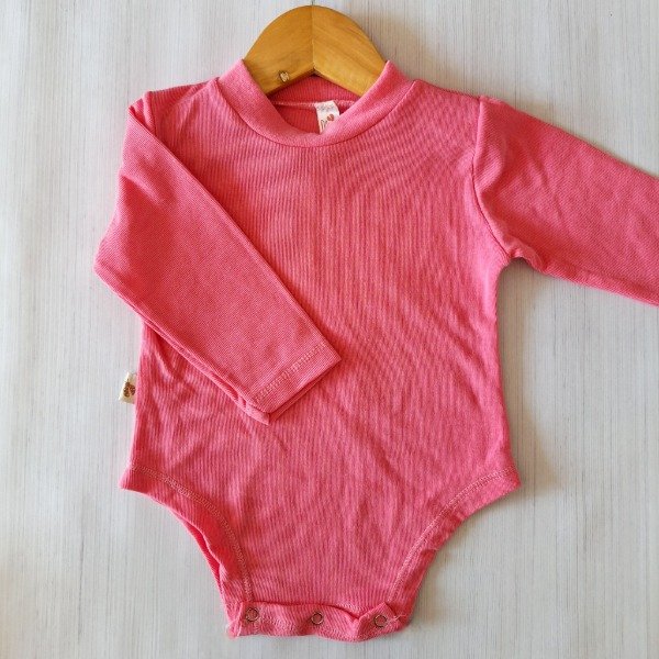 Producto - Body Lanilla Rib Rosa ML