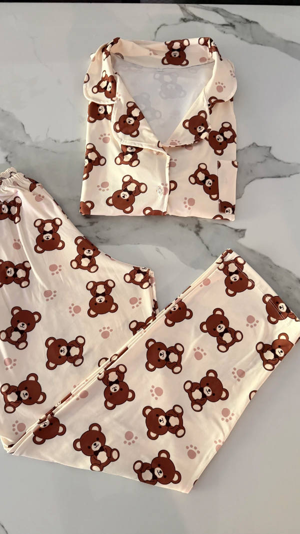 Producto - Camisero osito marrón manga larga