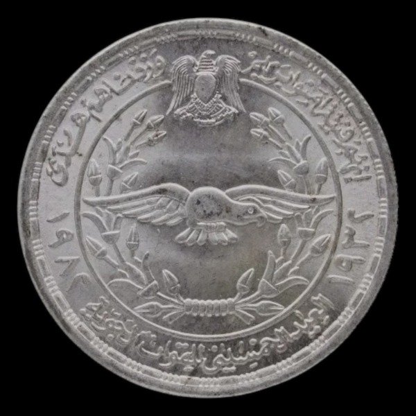 Producto - Egipto (1982) 1 Libra. Plata "Fuerza Aerea Egipcia" - KM#452