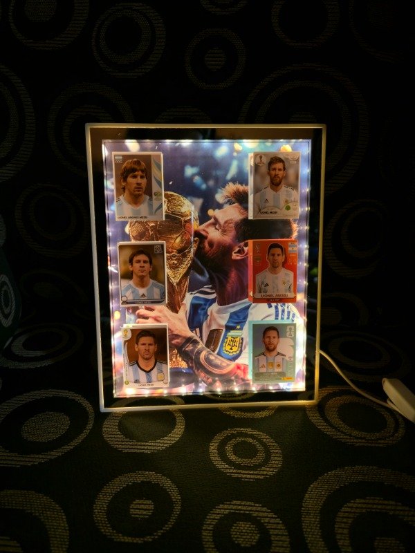 Producto - Cuadro con luz led USB messi mundial II 3 en 1
