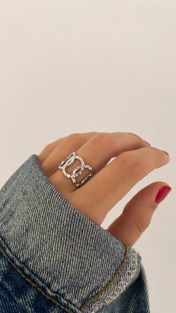 Producto - Anillo Cataleya acero . REGULABLE A ELECCIÓN