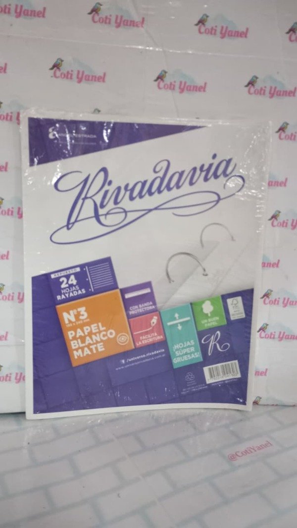Producto - Repuesto de hojas Rivadavia x48 hojas RAYADAS / CUADRICULADAS