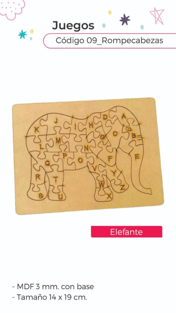 Producto - Rompecabezas Elefante