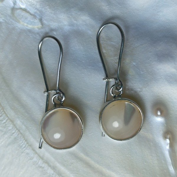Producto - Aros Plata 925 con Nacar redondos - 4