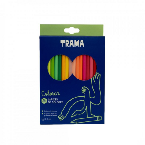 Producto - Lapices de Colores Trama x36 + NOMBRE Y APELLIDO