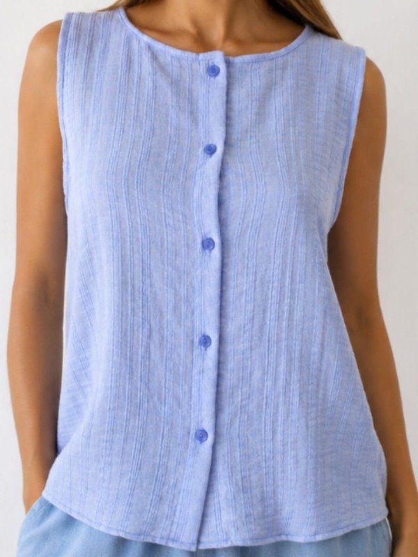 Producto - Musculosa Botón Lino Africa (Art. 6046)