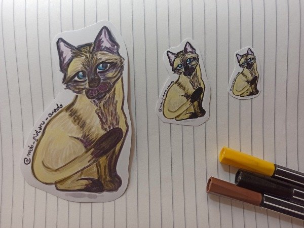 Producto - Sticker Siamés MEDIANO