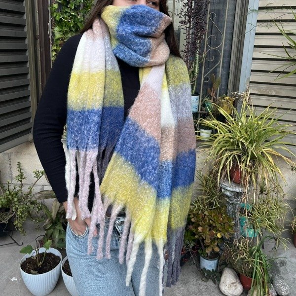 Producto - Bufandon nube azul y beige