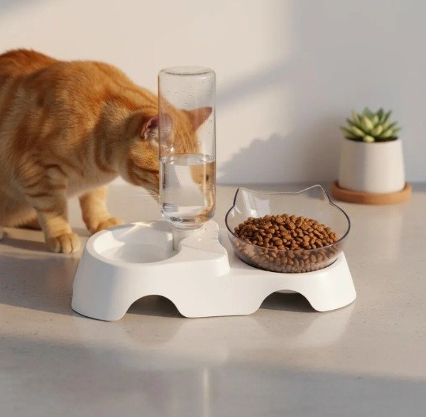 Producto - Dispenser agua con comedero gatos