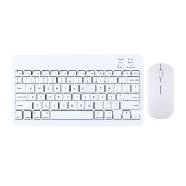 Producto - COMBO TECLADO + MOUSE INALAMBRICO AS-110 RECARGABLE BLANCO