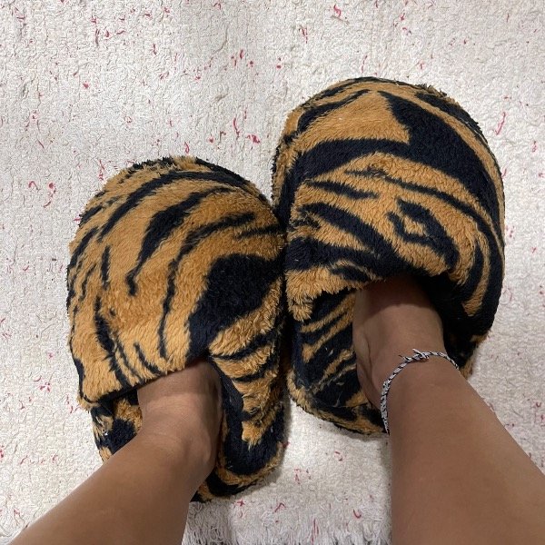 Producto - Pantuflón Acebrado Chocolate