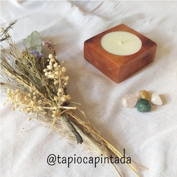 Producto - Porta vela de madera