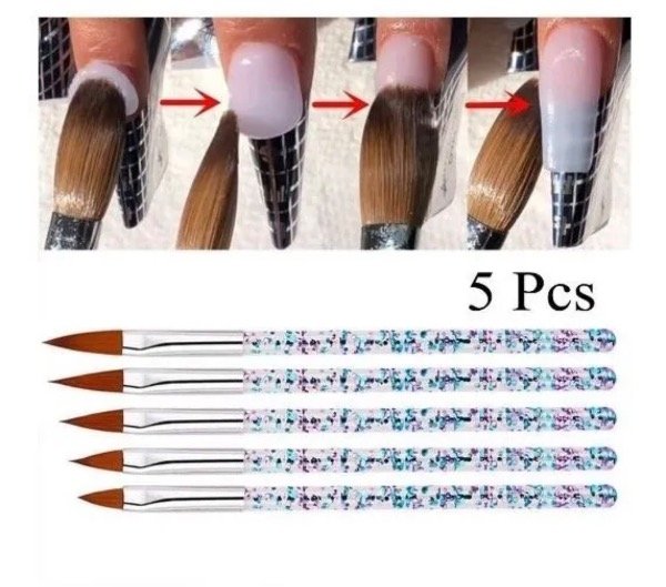 Producto - Set 5 pinceles de construcción de uñas Acrílicas o esculpidas - 1