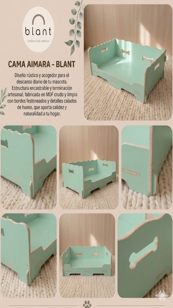 Producto - Camita Rustica Aimara para perros-blant - 2